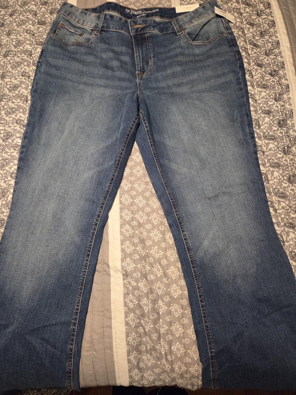 Maurices Medium Blue Flared Jeans 18 LONG